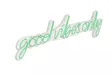 Dekorativ Led Väggdekor Wallity Good Vibes Only Grön Plast 76x19 cm - Ljussmycken och ljusfigurer - 8682870288225 - 7