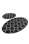 Badrumsmatta Set Mijölnir Flerfärgad 100% Polyester Antibakteriell Halkfri 50x60 cm & 60x100 cm - Badrumsmattor och våtrumsmattor - 8681875666205 - 1