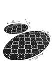Badrumsmatta Set Mijölnir Flerfärgad 100% Polyester Antibakteriell Halkfri 50x60 cm & 60x100 cm - Badrumsmattor och våtrumsmattor - 8681875666205 - 3
