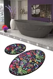 Badrumsmatta Set Mijölnir Flerfärgad 100% Polyester Antibakteriell Halkfri 50x60 cm & 60x100 cm - Badrumsmattor och våtrumsmattor - 8681875897975 - 2