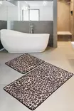 Badrumsmatta Set Mijölnir Flerfärgad Antibakteriell Halkfri 100% Polyester 50x60 cm & 60x100 cm - Badrumsmattor och våtrumsmattor - 8682870914865 - 2