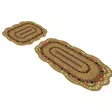 Badrumsmatta Set Mijölnir Krämvit 100% Polyester Halkfri Antibakteriell Maskintvättbar 50x60 cm & 60x100 cm - Badrumsmattor och våtrumsmattor - 8682870990005 - 4