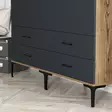 Garderob Hanah Home Kumsal TT Valnöt Antracit Spånskiva 160x47,5x201,4 cm - Garderober - 8684282089575 - 5