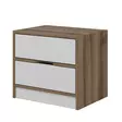 Sängbord Hanah Home Elina Valnöt Vit Spånskiva 54x40x47 cm - Nattduksbord - 8683742567295 - 6