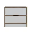 Sängbord Hanah Home Elina Valnöt Vit Spånskiva 54x40x47 cm - Nattduksbord - 8683742567295 - 5