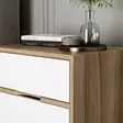 Sängbord Hanah Home Elina Valnöt Vit Spånskiva 54x40x47 cm - Nattduksbord - 8683742567295 - 4