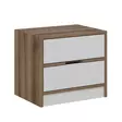 Sängbord Hanah Home Elina Valnöt Vit Spånskiva 54x40x47 cm - Nattduksbord - 8683742567295 - 1