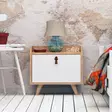 Sängbord Hanah Home Dopo Ek Spånskiva 50x55x40 cm - Nattduksbord - 8681875207415 - 3