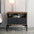 Sängbord Hanah Home Lizbon 529 Valnöt Antracit Spånskiva 56x50,8x40 cm - Nattduksbord - 8683743327645 - 3
