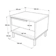 Sängbord Hanah Home On14 Su Valnöt Spånskiva 53,6x42,4x44,5 cm - Nattduksbord - 8684282369585 - 9