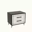 Sängbord Hanah Home Night Vit Spånskiva 50x55x40 cm - Nattduksbord - 8684282136255 - 3