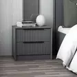 Sängbord Hanah Home Kale Luxe Soft Antracit Spånskiva 45x53x45 cm - Nattduksbord - 8684282702795 - 3