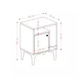 Sängbord Hanah Home Nuno Safir Ek Spånskiva 40x55x35 cm - Nattduksbord - 8683743850945 - 5