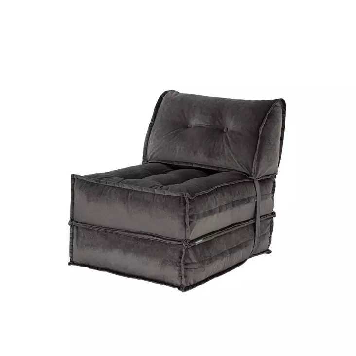 Bäddfåtölj Atelier del Sofa Mocca Antracit Sammet 65x78x78 cm - Bäddsoffor - 8684282697275 - 1