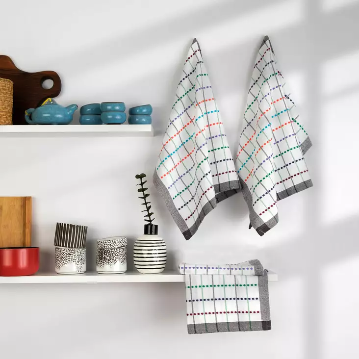 Handdukset Hermia Flerfärgad Bomull 4 Delar - Kökstextilier - 8683342758635 - 1