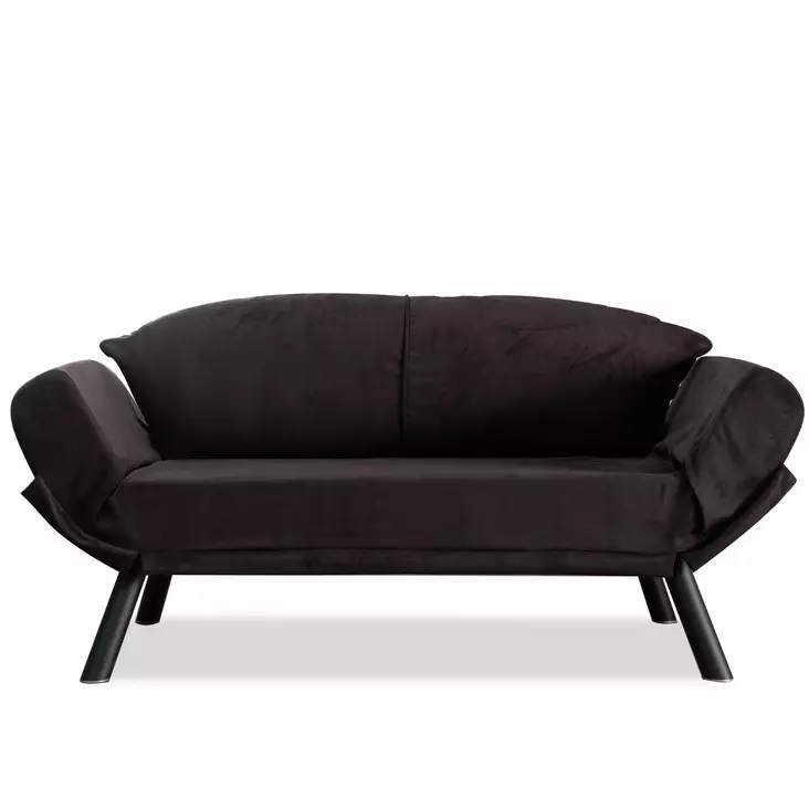2-sits bäddsoffa Atelier del Sofa Genzo Svart Tyg 177x75x87 cm - Bäddsoffor - 8681875569445 - 1