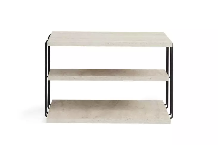 Sidobord Hanah Home Lifon Travertin Svart Spånskiva Metall 50x33x40 cm - Sidobord och extrabord - 8684283111305 - 1