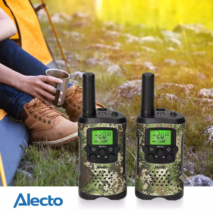 Set med 2 walkie talkies med räckvidd på upp till 7 kilometer Kamouflage - Walkie-talkies och megafoner - 8712412593675 - 5