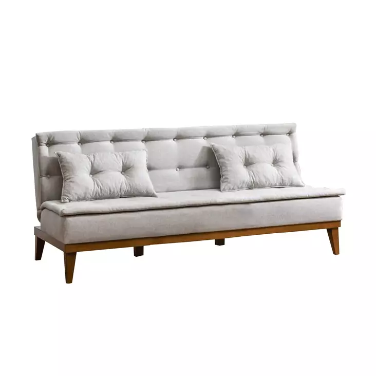 3-sits bäddsoffa Atelier del Sofa Fuoco Cream Linne 180x80x78 cm - Bäddsoffor - 8681875323825 - 1