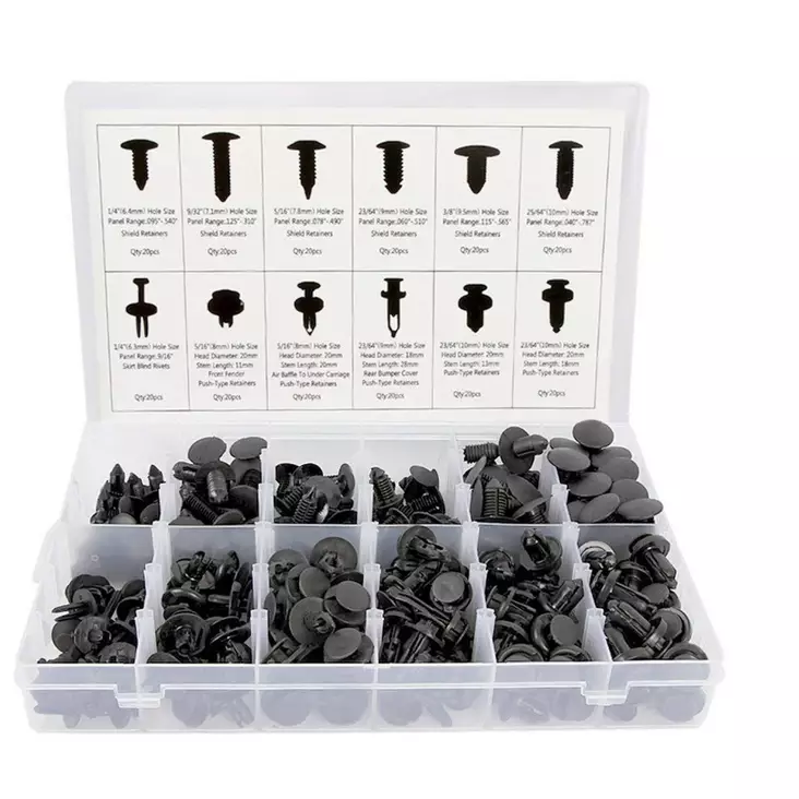 Auton verhoilukiinnikkeet 240 osaa - Kaross- och klädselfästen - 6438014228525 - 1