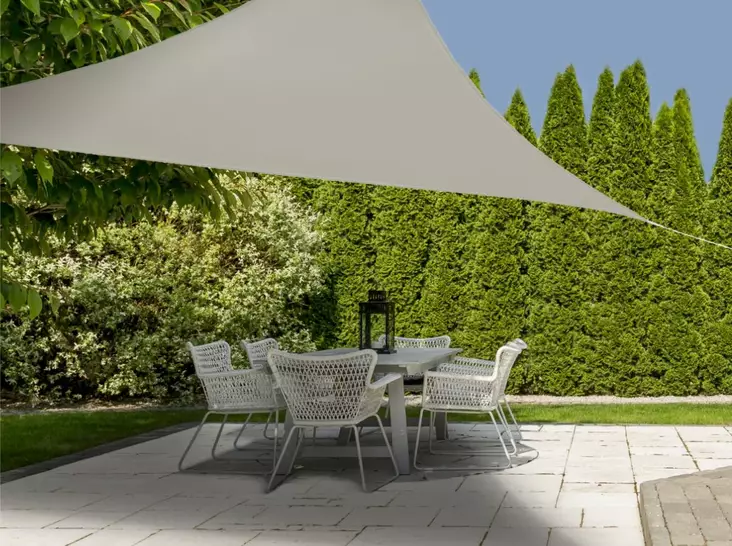 Aurinkokatos kolmio 3,6 x 3,6 x 3,6 m - Parasoller och markiser - 8719987805905 - 1