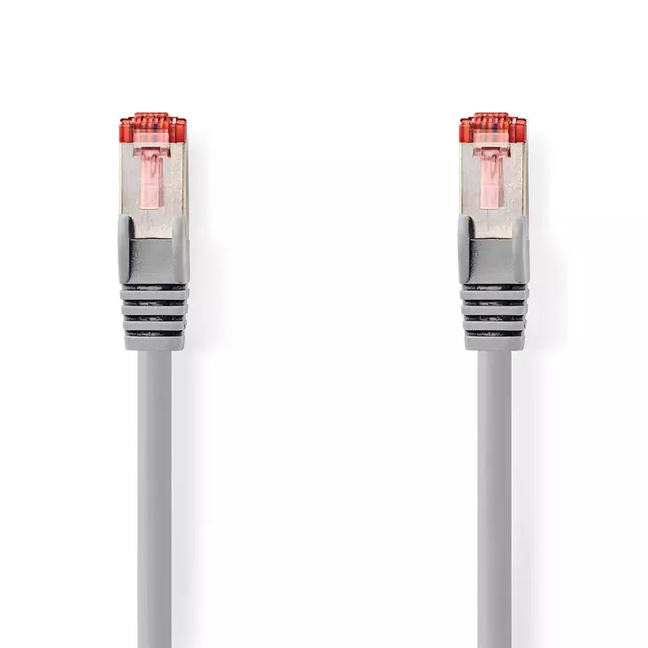 CAT6 Nätverkskabel | RJ45 hane | RJ45 hane | S/FTP | 10.0 m | Rund | LSZH | Grå | Label - Dator och nätverk - 5412810423545 - 1