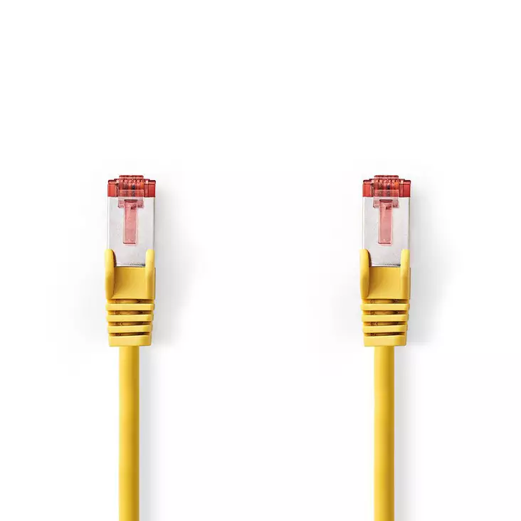 CAT6 Nätverkskabel | RJ45 hane | RJ45 hane | S/FTP | 2.00 m | Rund | LSZH | Gul | Kuvert - Dator och nätverk - 5412810278695 - 1