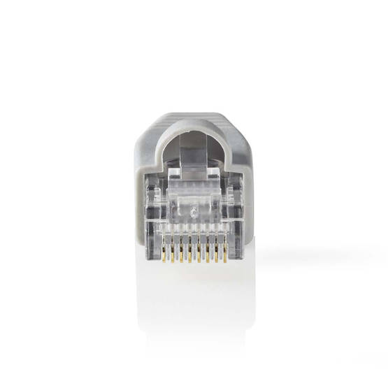 RJ45-kontakt | Hane | Solid UTP CAT6 | Rak | Guldplaterad | 10 st. | PVC | Grå | Låda - Dator och nätverk - 5412810265695 - 2