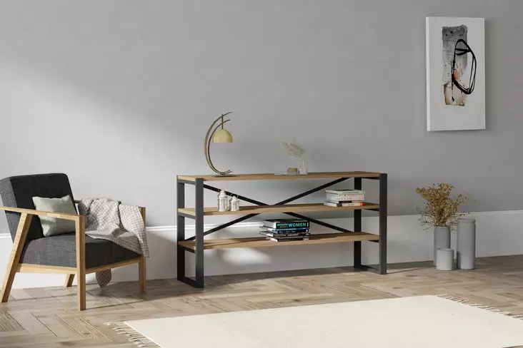 Sideboard Hanah Home Natali Valnöt Spånskiva 120x59x32 cm - Sidobord och extrabord - 8681875317275 - 1