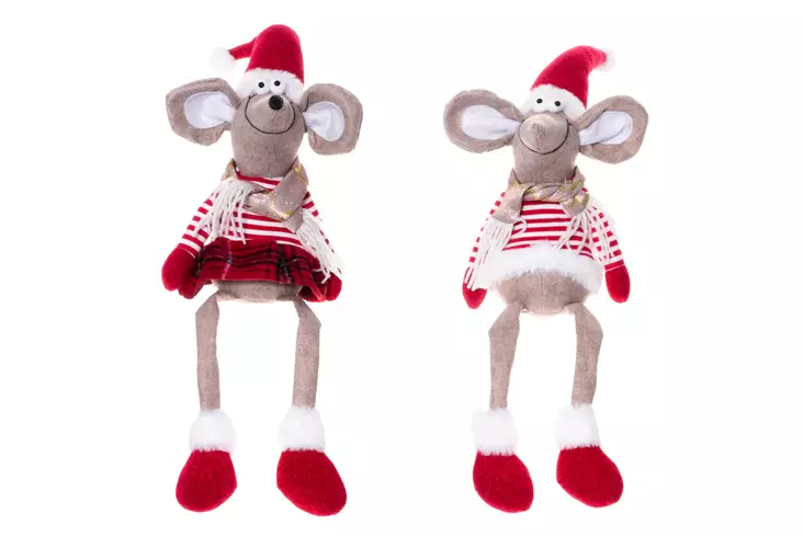 Hiiri istuva 64 cm Winteria - Juldekorationer och textilier - 6410416077215 - 1