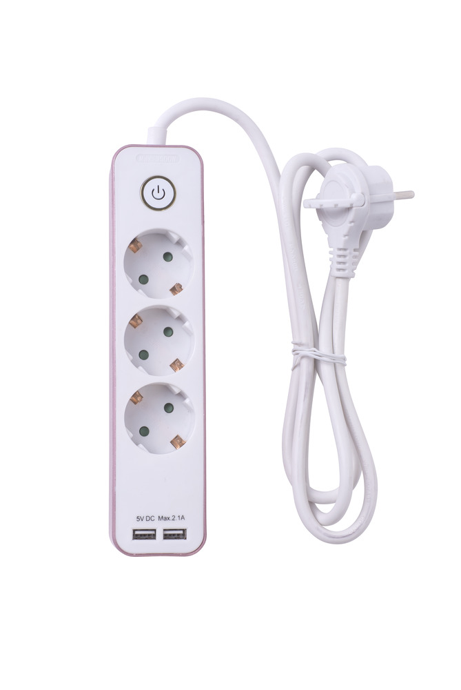 Jatkojohto roosa nauha - Inomhusförlängningssladdar - 6435200244215 - 1