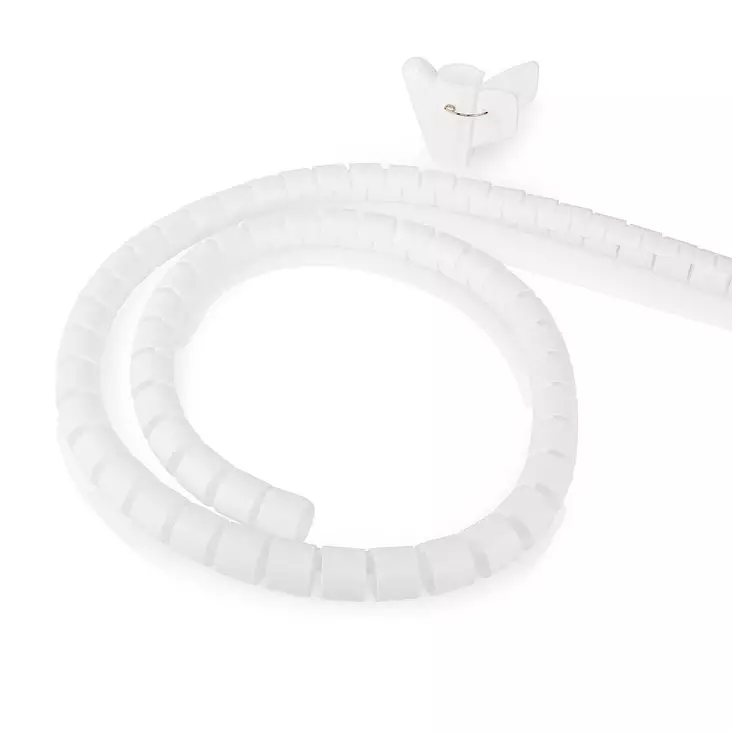 Kabelhantering | Spiral ärm | 1 st. | Maximal kabeltjocklek: 28 mm | PE | Vit - Kabelklämmor - 5412810406135 - 1