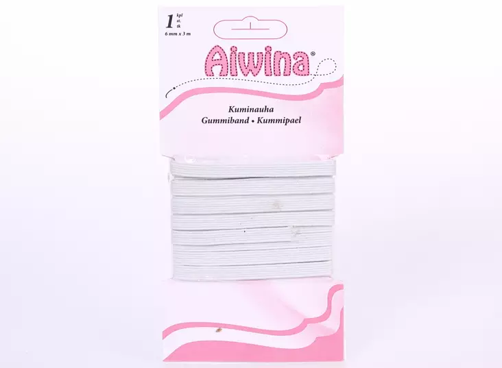 Gummiband 3 m x 6 mm - Trådar och sybehör - 6410411480935 - 1