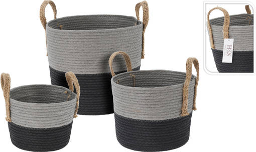 Kori paperi musta/harmaa - Förvaringslådor och korgar - 0283080110405 - 1