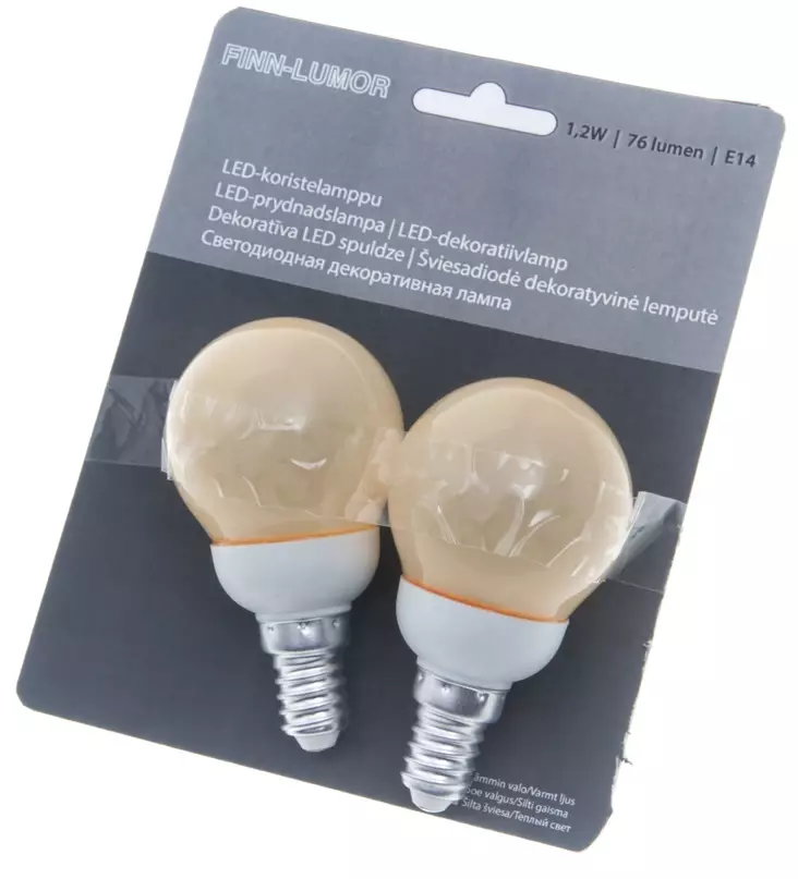 Koristelamppu Led 1,5W E14  2kpl - Dekorationsljus - 6410412597465 - 1