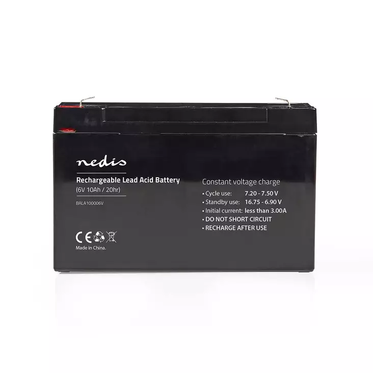 Uppladdningsbart blybatteri | Lead-Acid | Uppladdningsbar | 6 V | 10000 mAh - Bilbatterier och småbatterier - 5412810284115 - 1