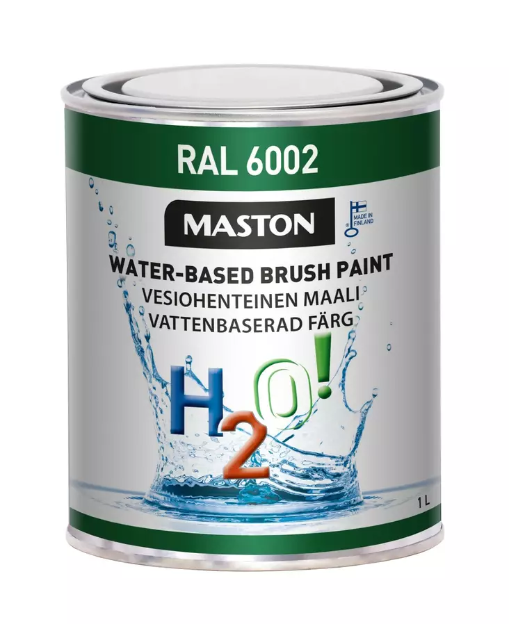 Maali H2O! RAL6002 Lehdenvihre=C3=A4 1l - Metall- och möbelmålningar - 6412490005955 - 1