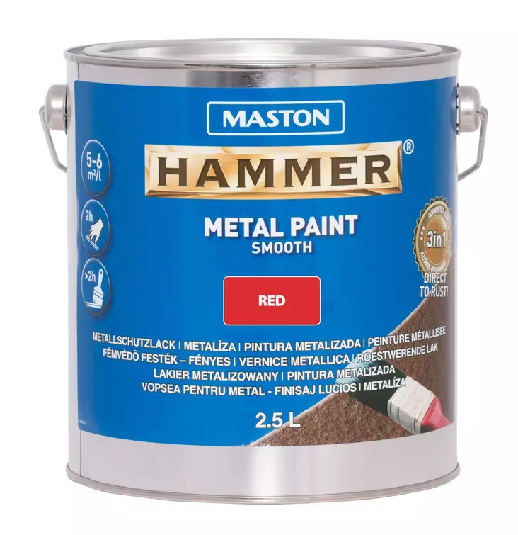 Maali Hammer Sile=C3=A4 punainen 2.5 L - Metall- och möbelmålningar - 6412490012205 - 1