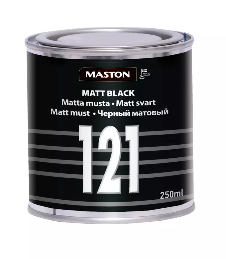 Maali Matta musta Maston 121 250ml - Metall- och möbelmålningar - 6412496048505 - 1