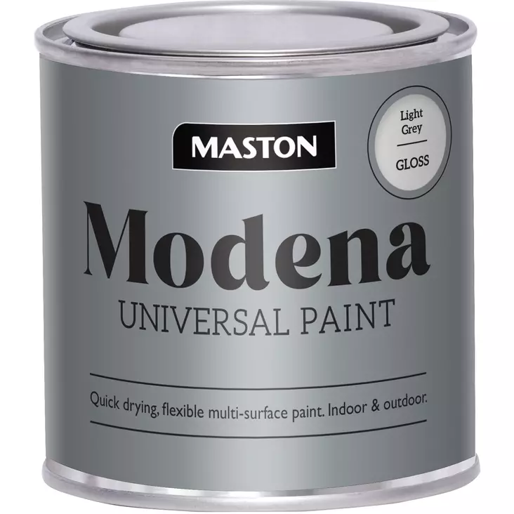 Färg Modena ljusgrå 250 ml - Metall- och möbelmålningar - 6412490031305 - 1