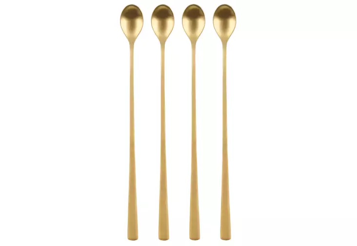 Smoothie sked stål guld 4 st - Bestick och serveringsredskap - 6410416029955 - 1