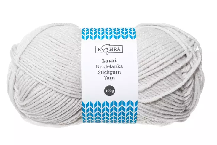 Sukkalanka Lauri 100 g vaalenaharmaa - Trådar och sybehör - 6430041943105 - 1