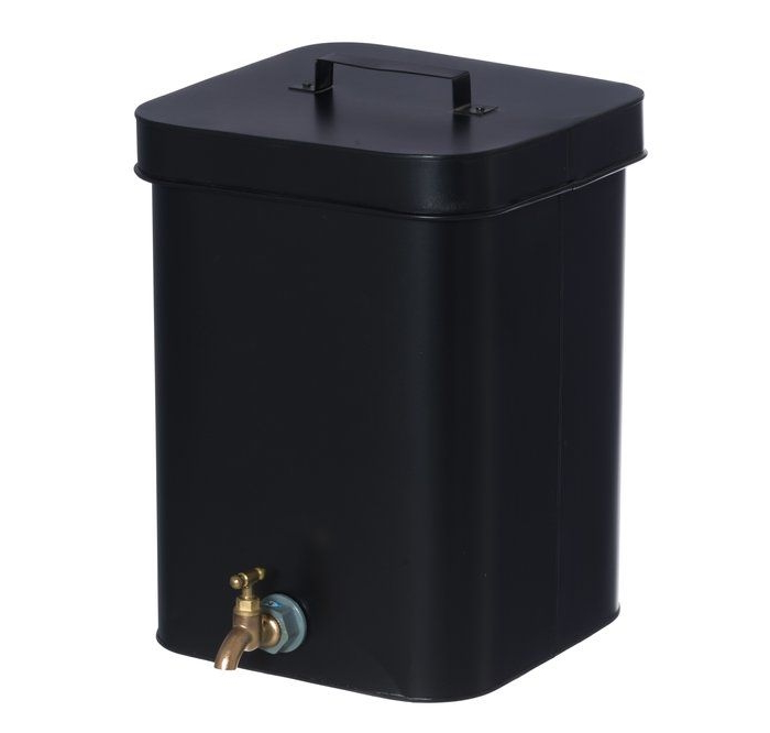 Tvättbehållare kvadratisk mattsvart 4Living - Andra trädgårdsmöbler - 6410416048185 - 1