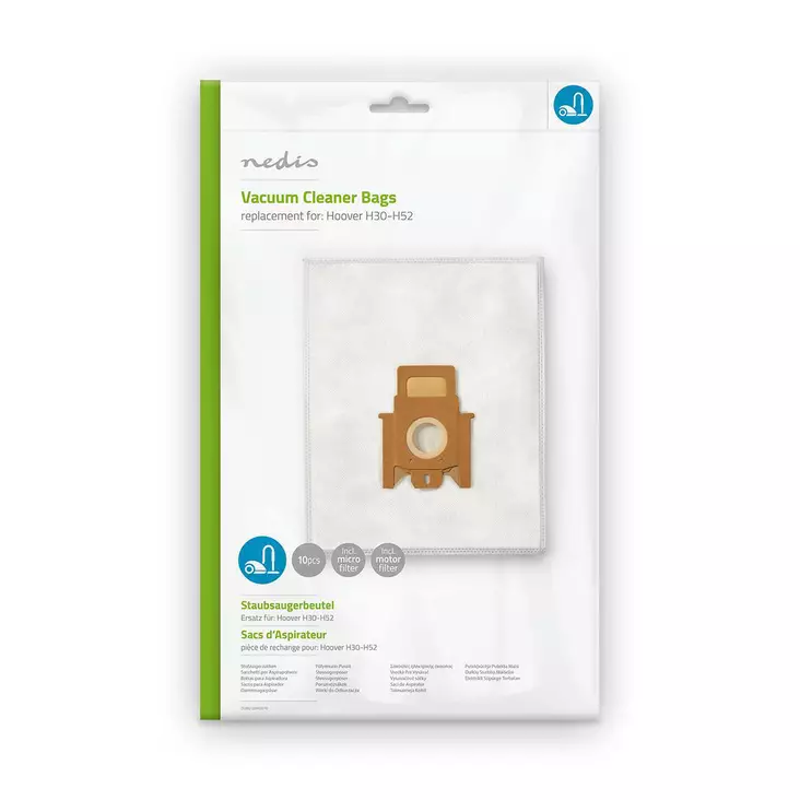 Dammsugarpåse | 10 st. | Syntetisk | Säljs mest för: Hoover H30-H52 | Vit - Dammsugarpåsar - 5412810284955 - 1