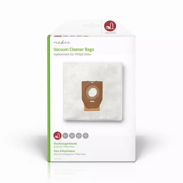 Dammsugarpåse | 4 st. | Syntetisk | Säljs mest för: Philips | Vit - Dammsugarpåsar - 5412810285525 - 1