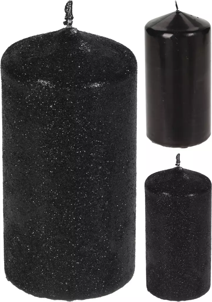 P=C3=B6yt=C3=A4kynttil=C3=A4 musta 14cm 20h - Ljus och lyktor - 8719987653445 - 1