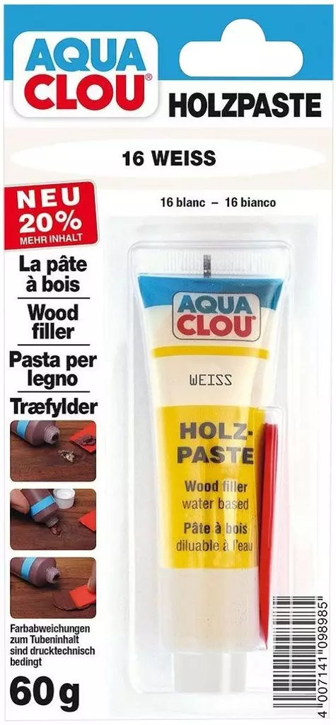 Puukitti Clou 16 Valkoinen 60g - Spackel och fyllmedel - 4007141098985 - 1