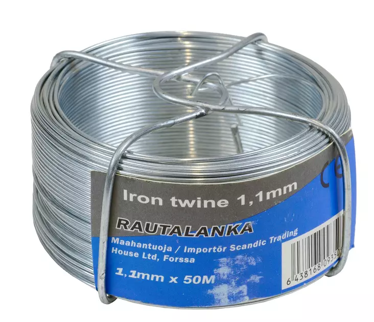 Ståltråd 1,1 mm 50 m - Kedjor, kablar och ståltråd - 6438168093505 - 1