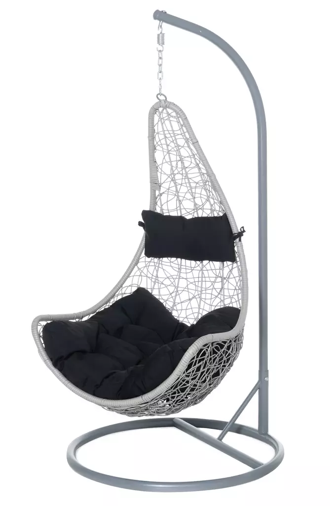 Riipputuoli telineessa Hawaiji harmaa - Trädgårdsgungor och hängstolar - 6410412743985 - 1