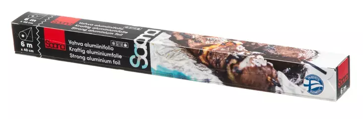 Saana alumiinifolio vahva 6 m - Bakplåtspapper, plast, folie - 6410412972095 - 1